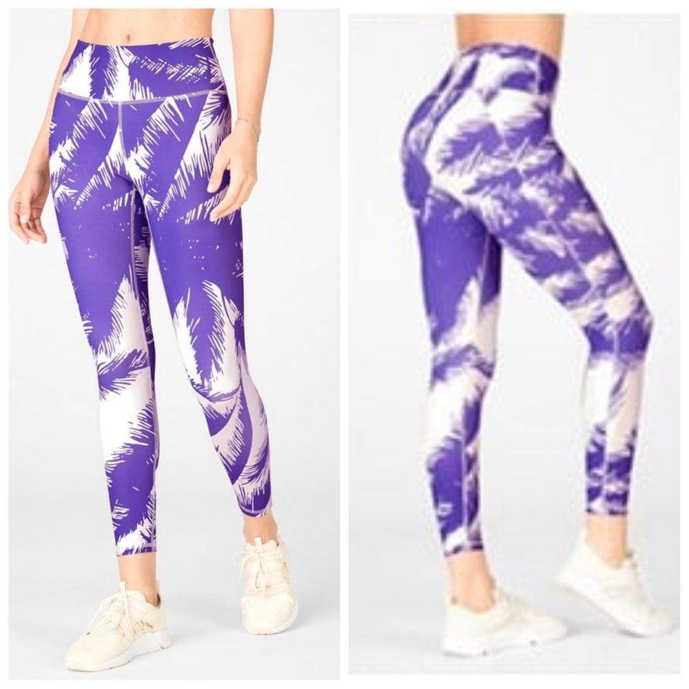 Fabletics High-Waisted Printed PureLuxe 7/8 Leggings Size XXL | NWT